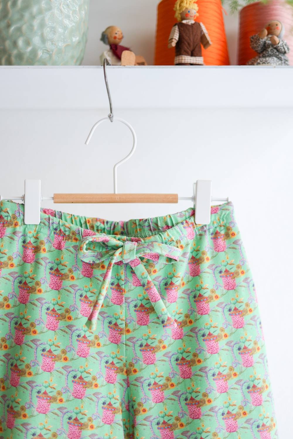 Kids organic cotton stretch jersey shorts.