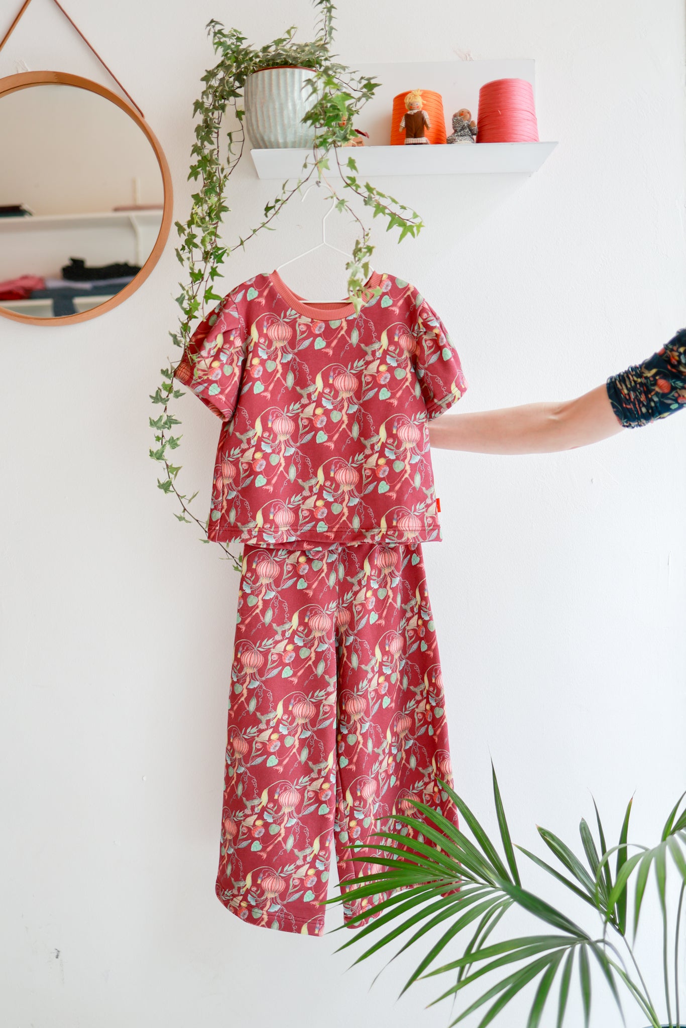 Kids organic cotton extra wide pants.