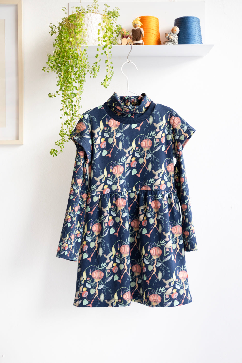 Kids organic cotton sweat slip dress.