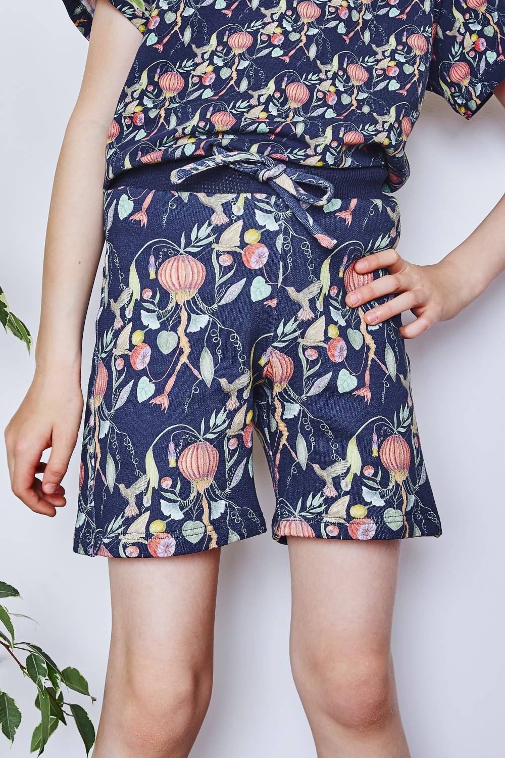 Organic cotton sweat kids shorts.