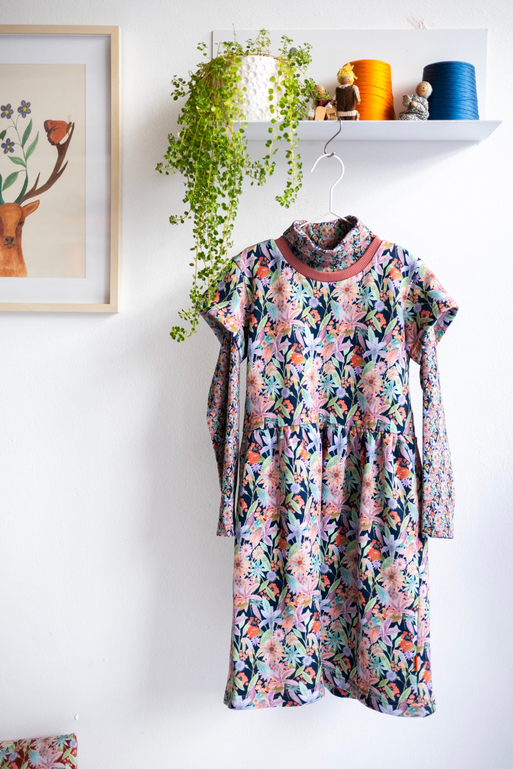 Kids organic cotton sweat slip dress.