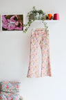 Kids organic cotton sweat bell bottom pants.