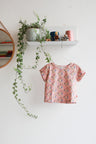 Organic cotton stretch jersey girls t-shirt.