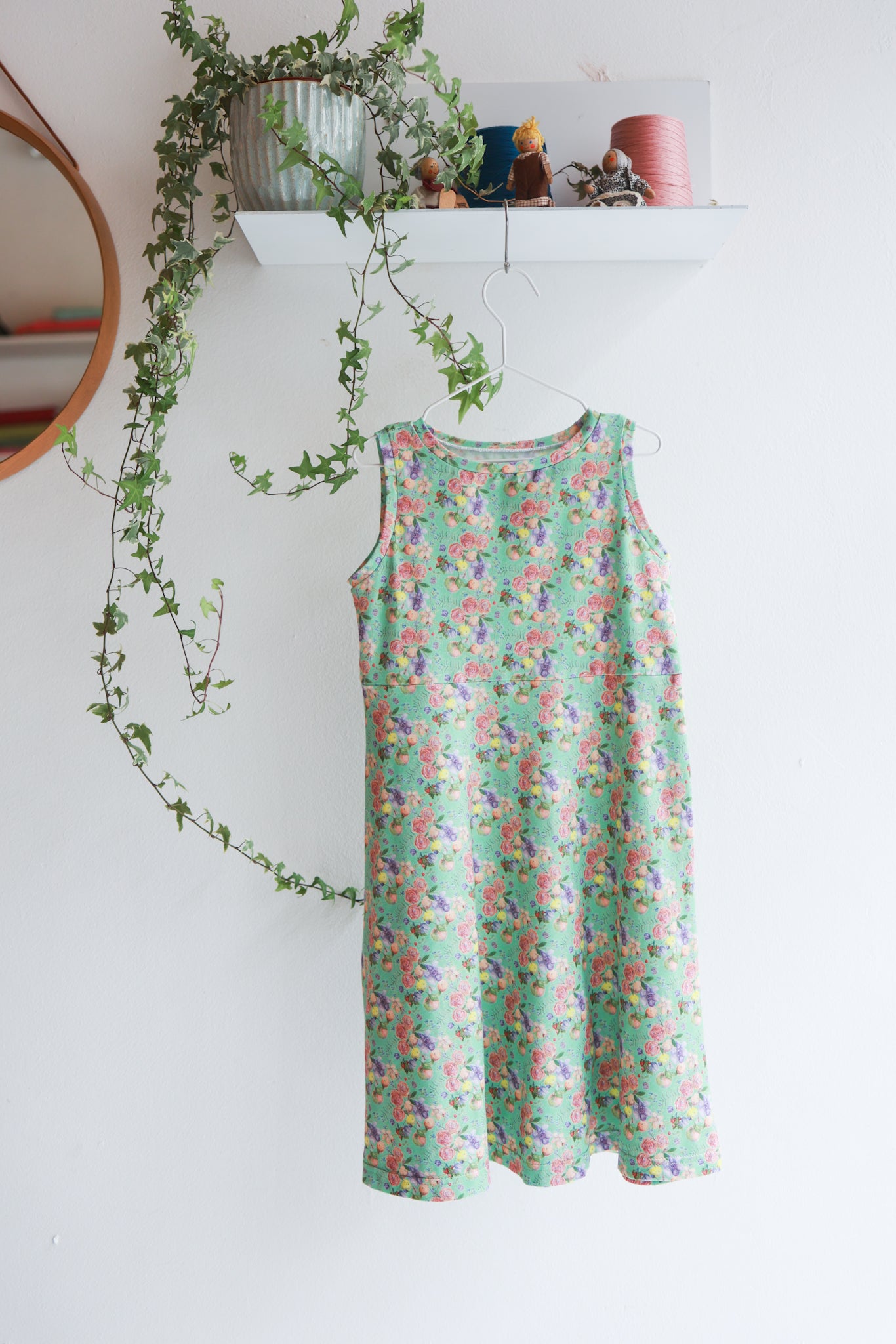 Kids organic cotton stretch jersey slip dress.