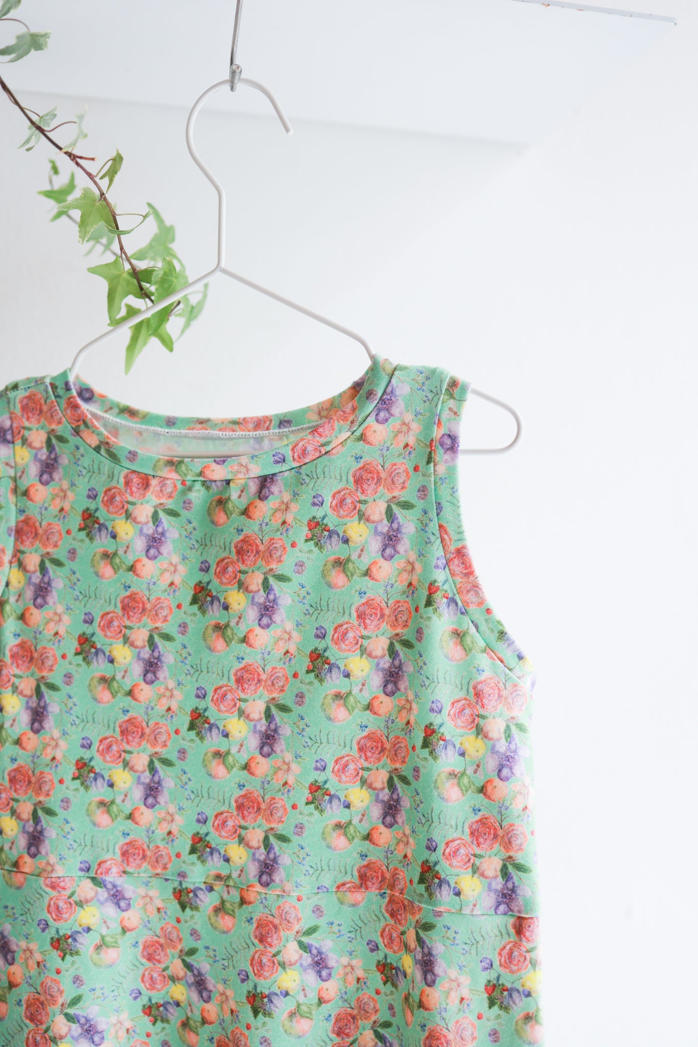 Kids organic cotton stretch jersey slip dress.