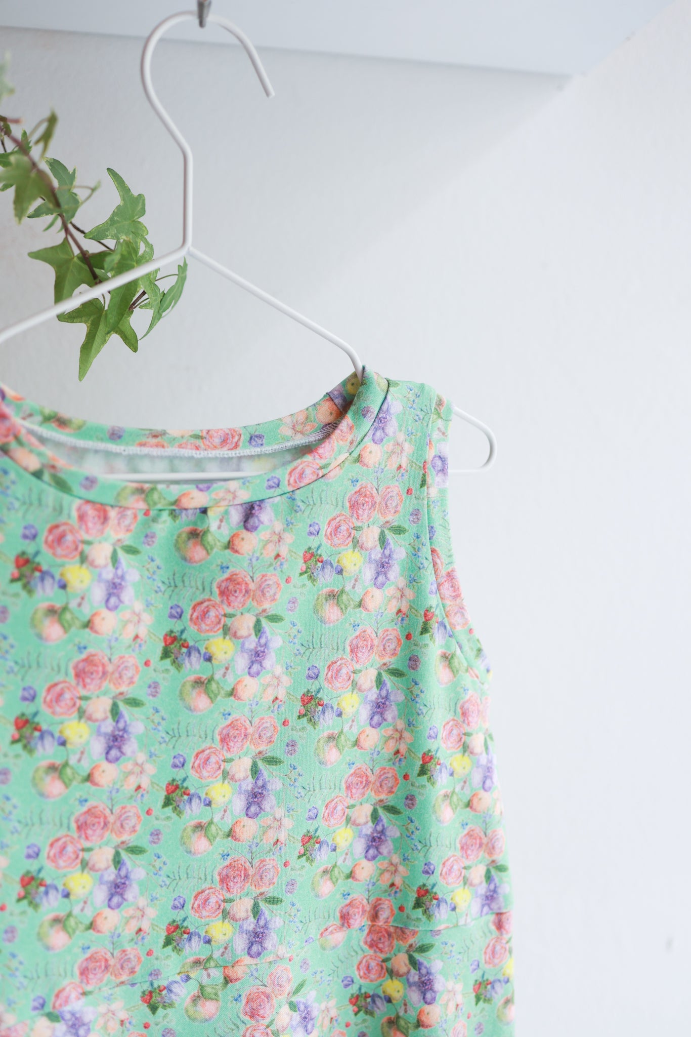 Kids organic cotton stretch jersey slip dress.