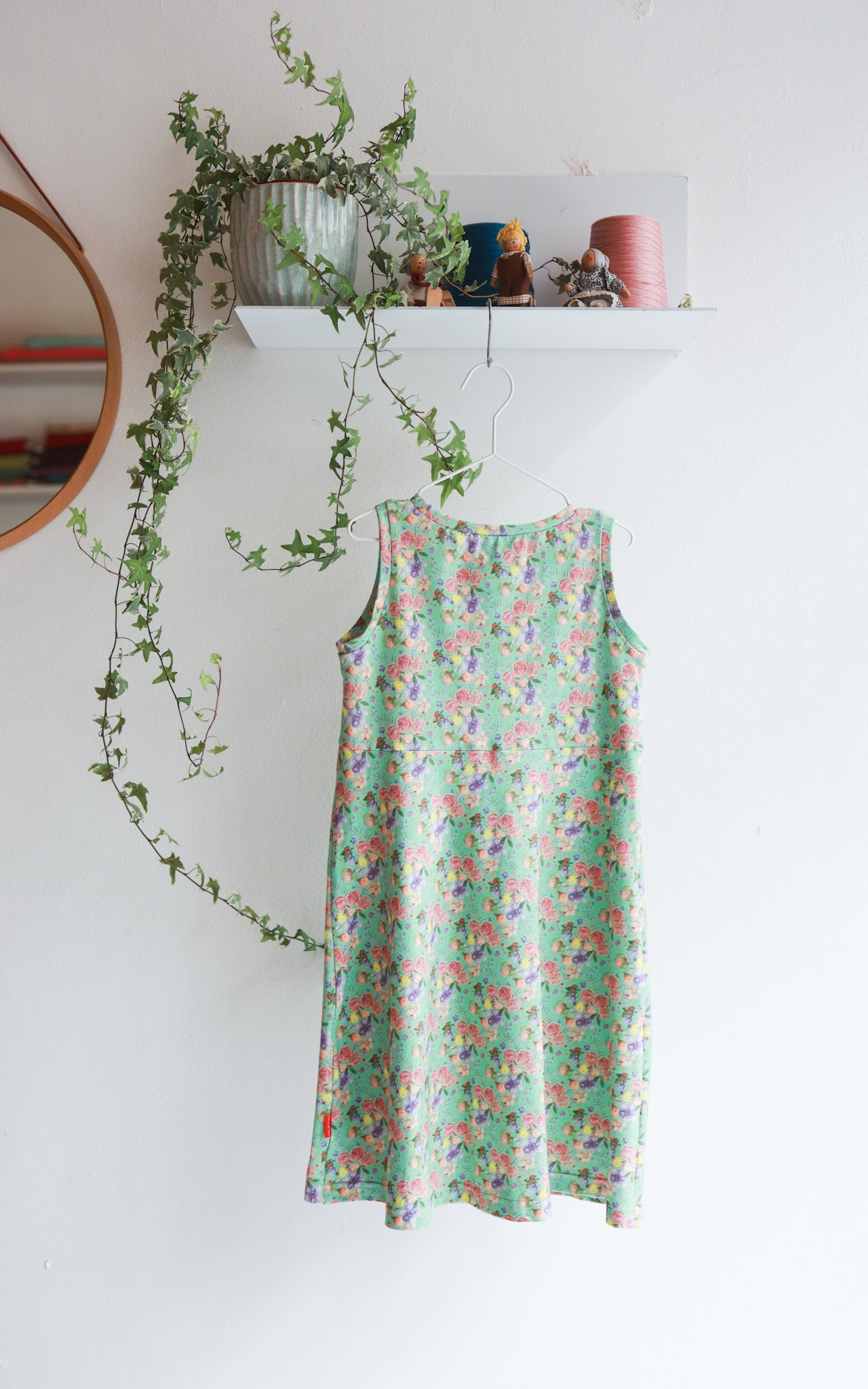 Kids organic cotton stretch jersey slip dress.