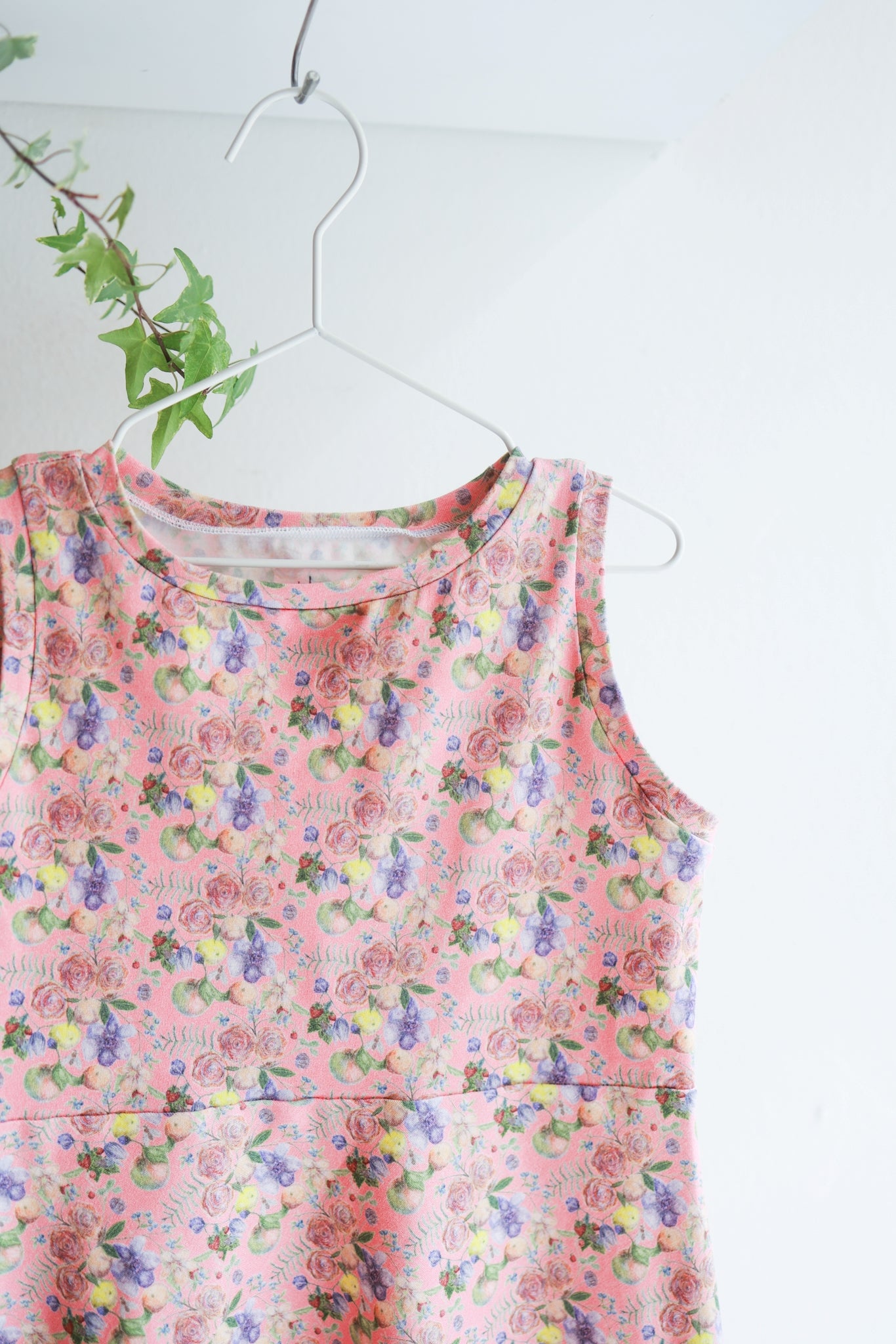 Kids organic cotton stretch jersey slip dress.