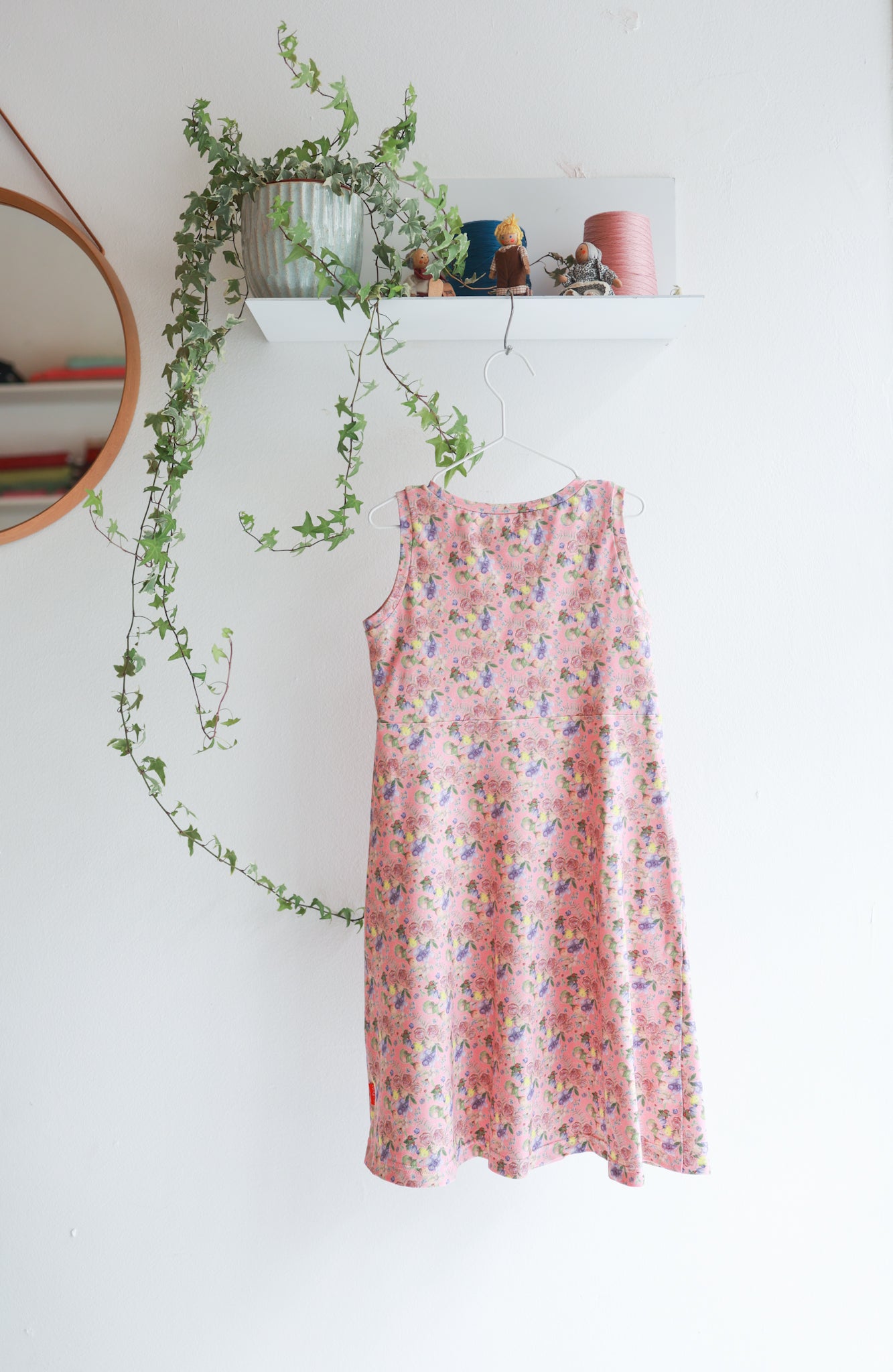 Kids organic cotton stretch jersey slip dress.