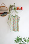 Organic cotton puffed sleeve kids dress.