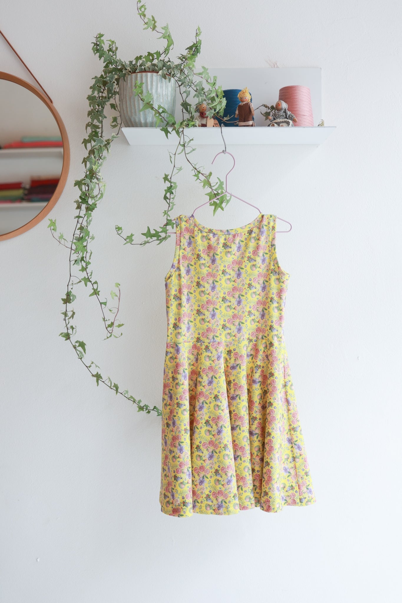 Kids sleeveless extra flared slip dress.