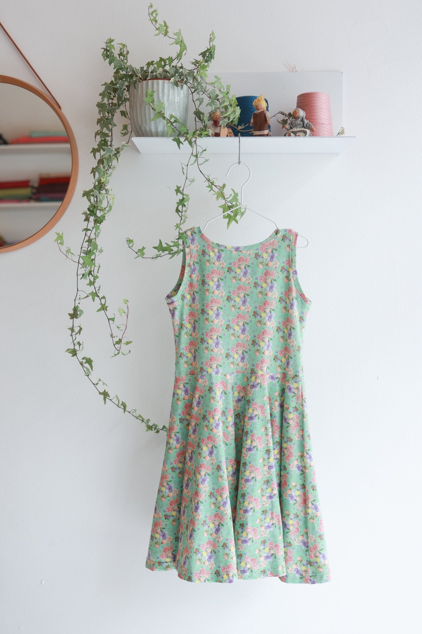 Kids sleeveless extra flared slip dress.