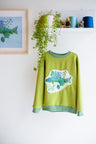 Kids unisex organic cotton sweatshirt.