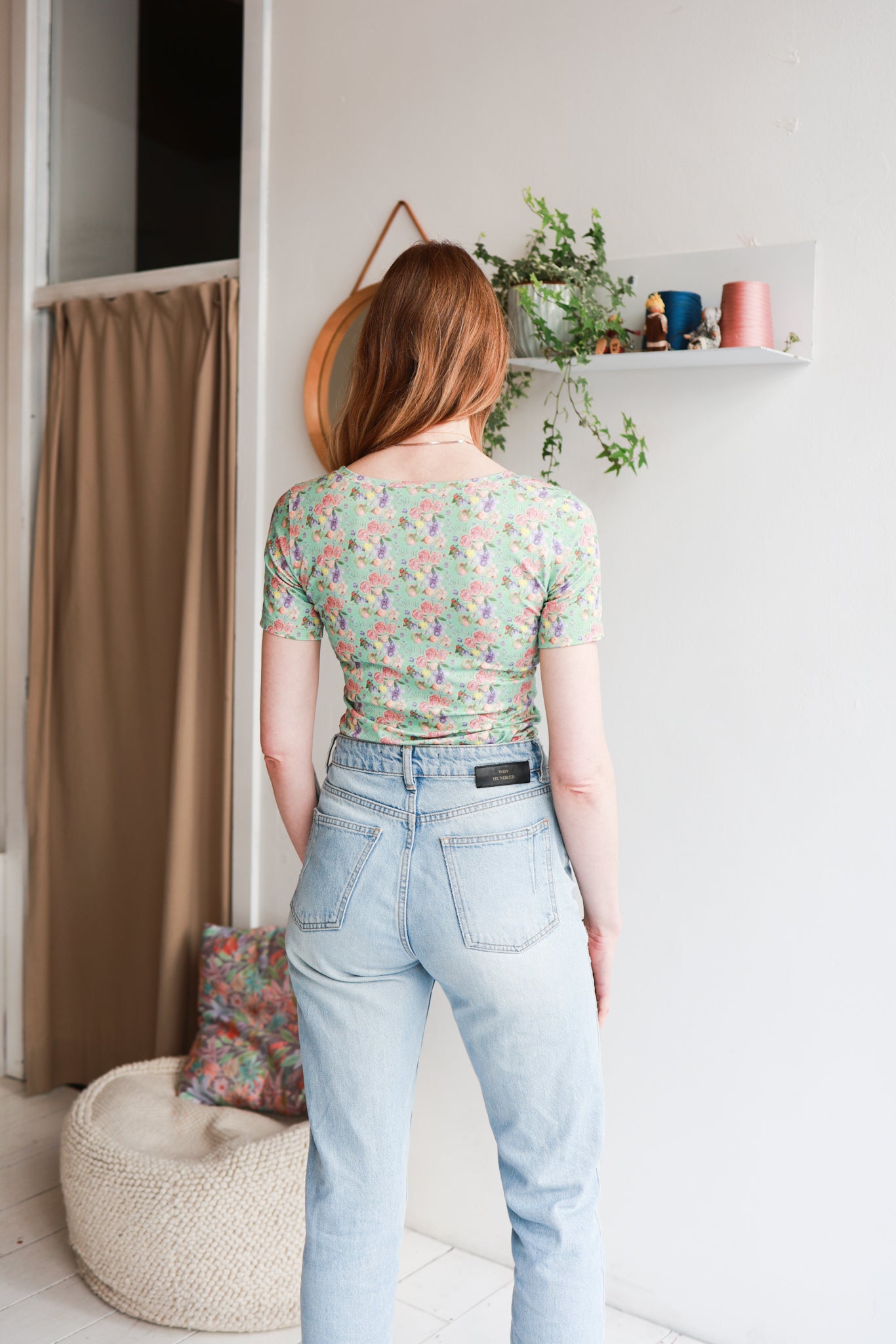 Organic cotton short sleeve women t-shirt.