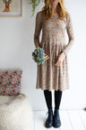 Women organic cotton stretch jersey long dress.