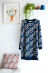 Women organic cotton sweat long dress.