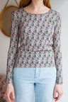 Women organic cotton stretch jersey long sleeve t-shirt.