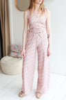 Women organic cotton stretch jersey high waisted comfy pants.
