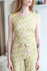 Women organic cotton stretch jersey mid crop tank top.