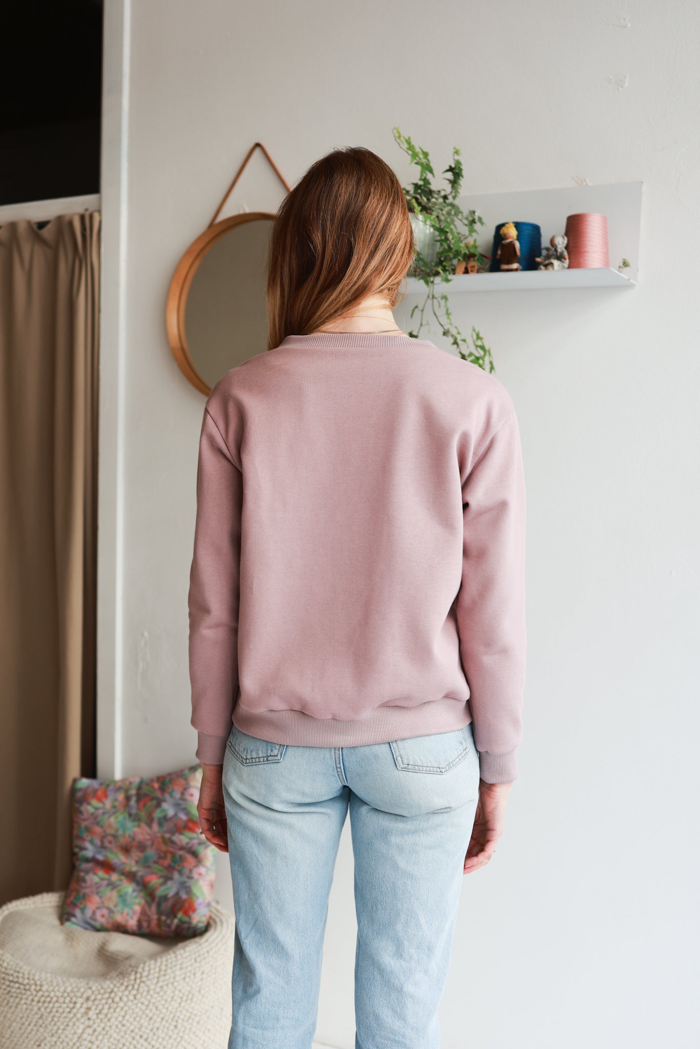 Organic cotton sweat women cardigan.