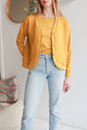 Organic cotton sweat women cardigan.