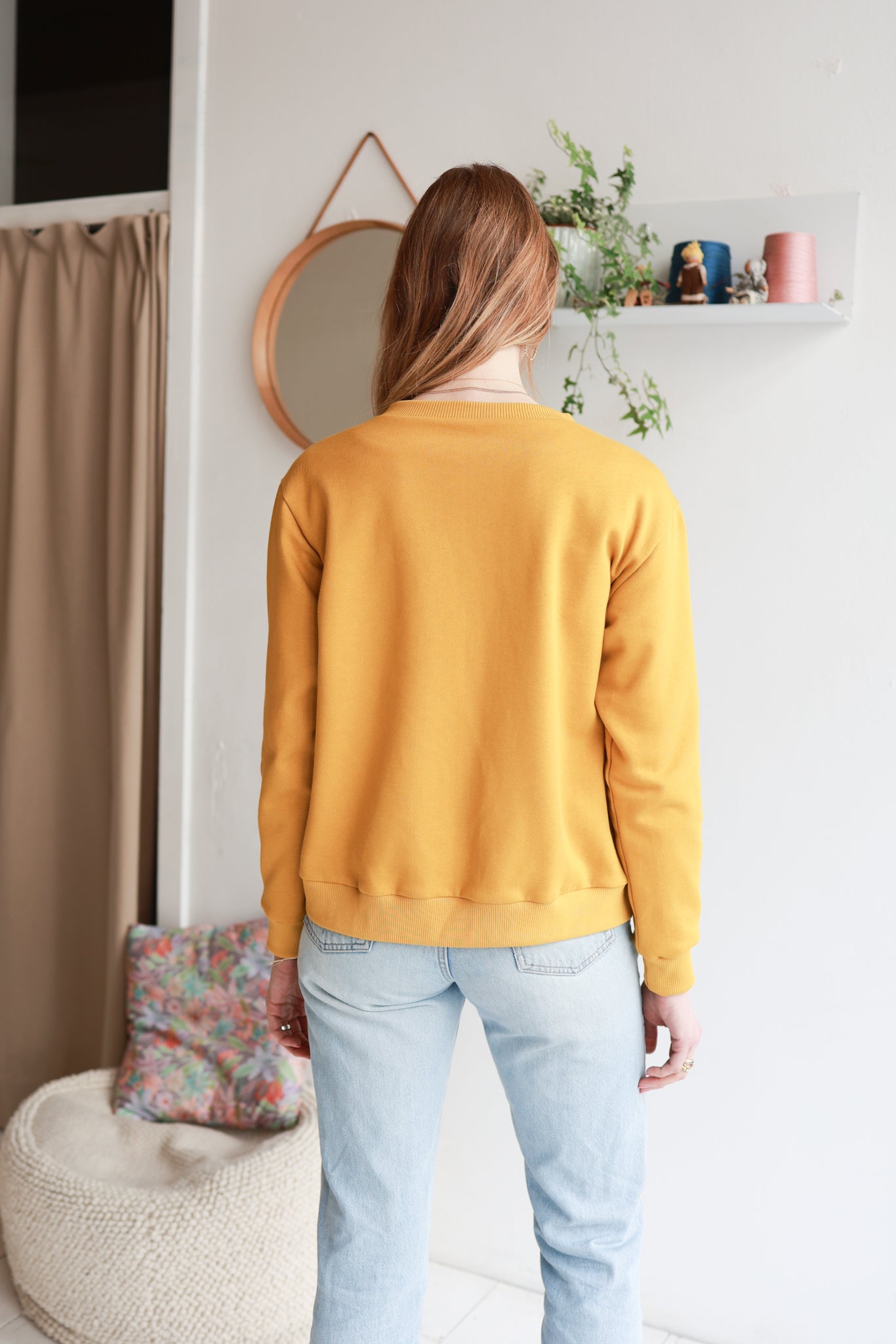 Organic cotton sweat women cardigan.