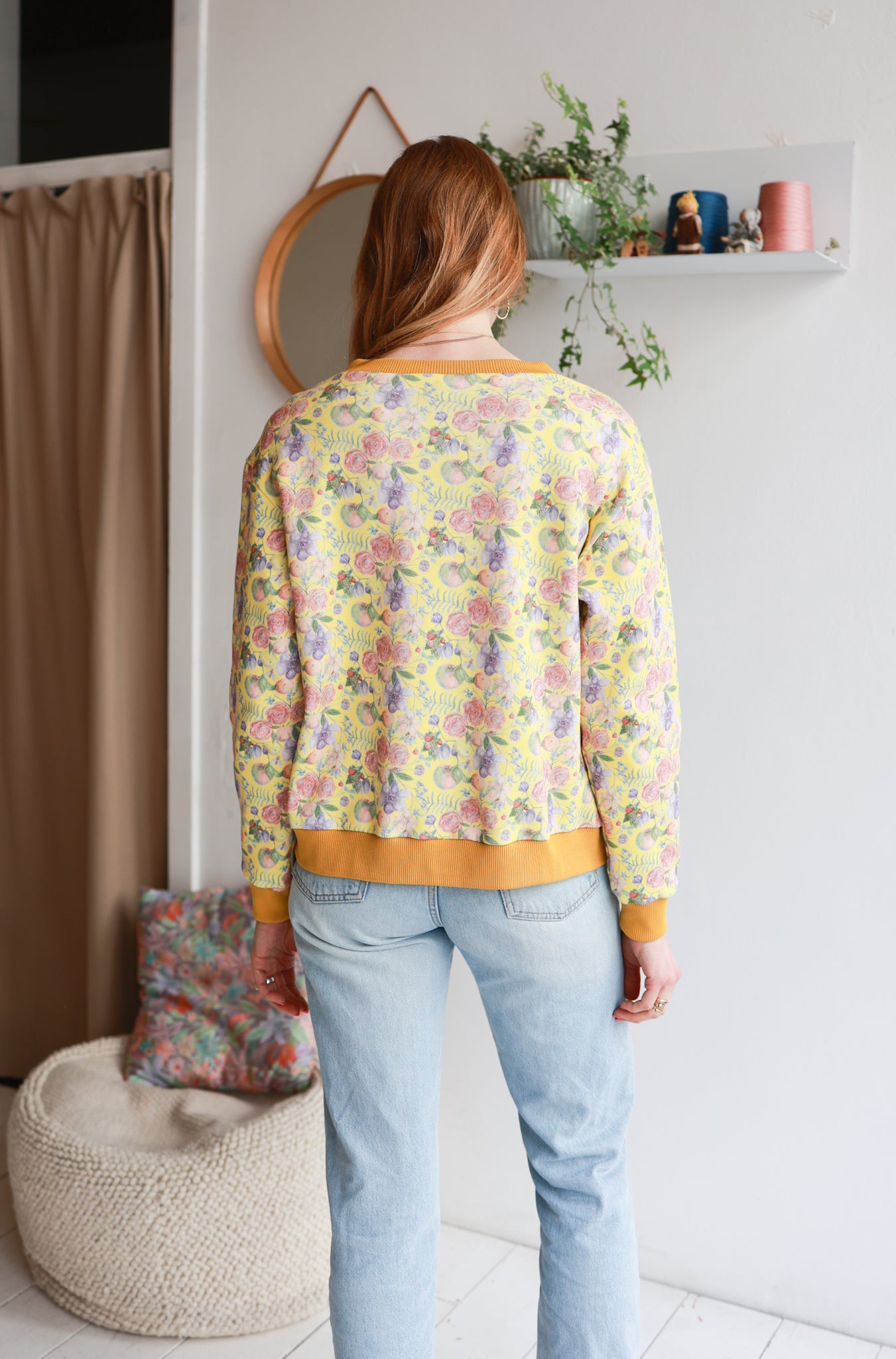 Organic cotton sweat women cardigan.