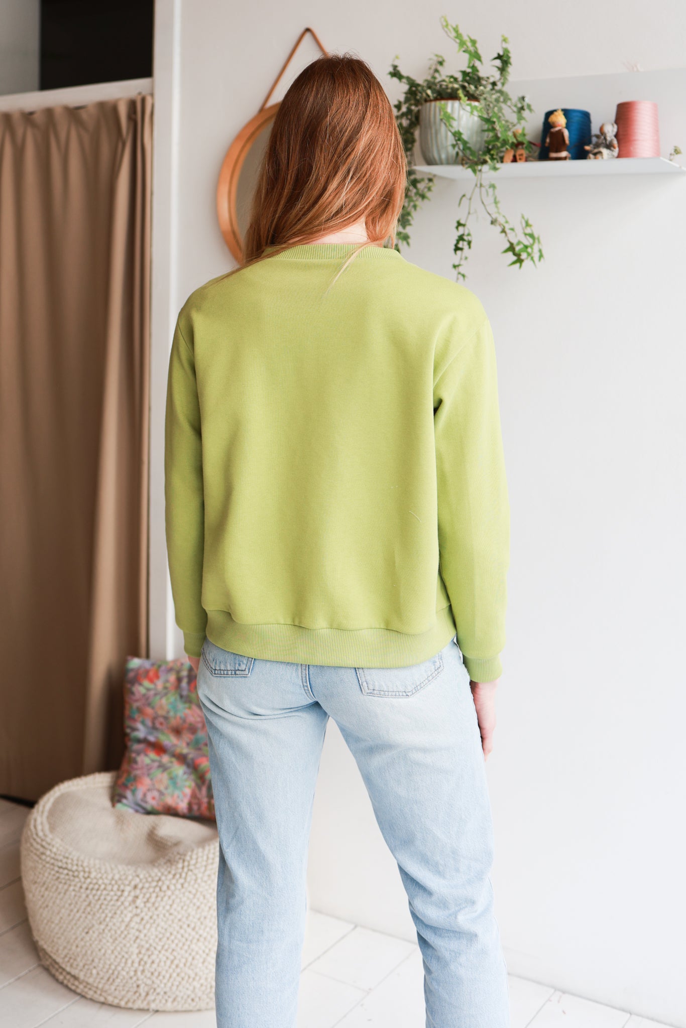 Organic cotton sweat women cardigan.