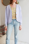 Organic cotton sweat women cardigan.
