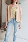 Organic cotton sweat women cardigan.