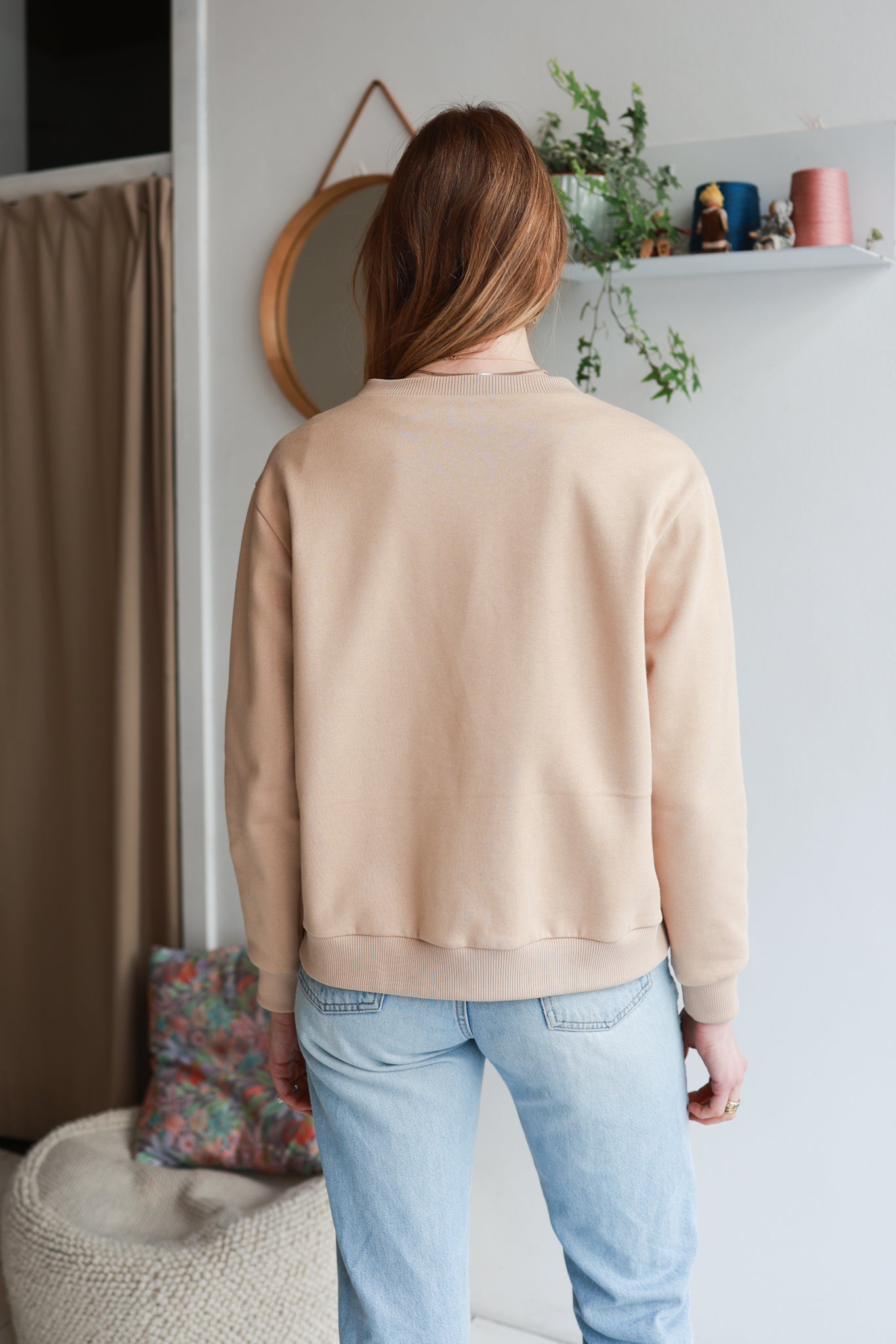 Organic cotton sweat women cardigan.