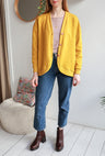 Organic cotton sweat women cardigan.