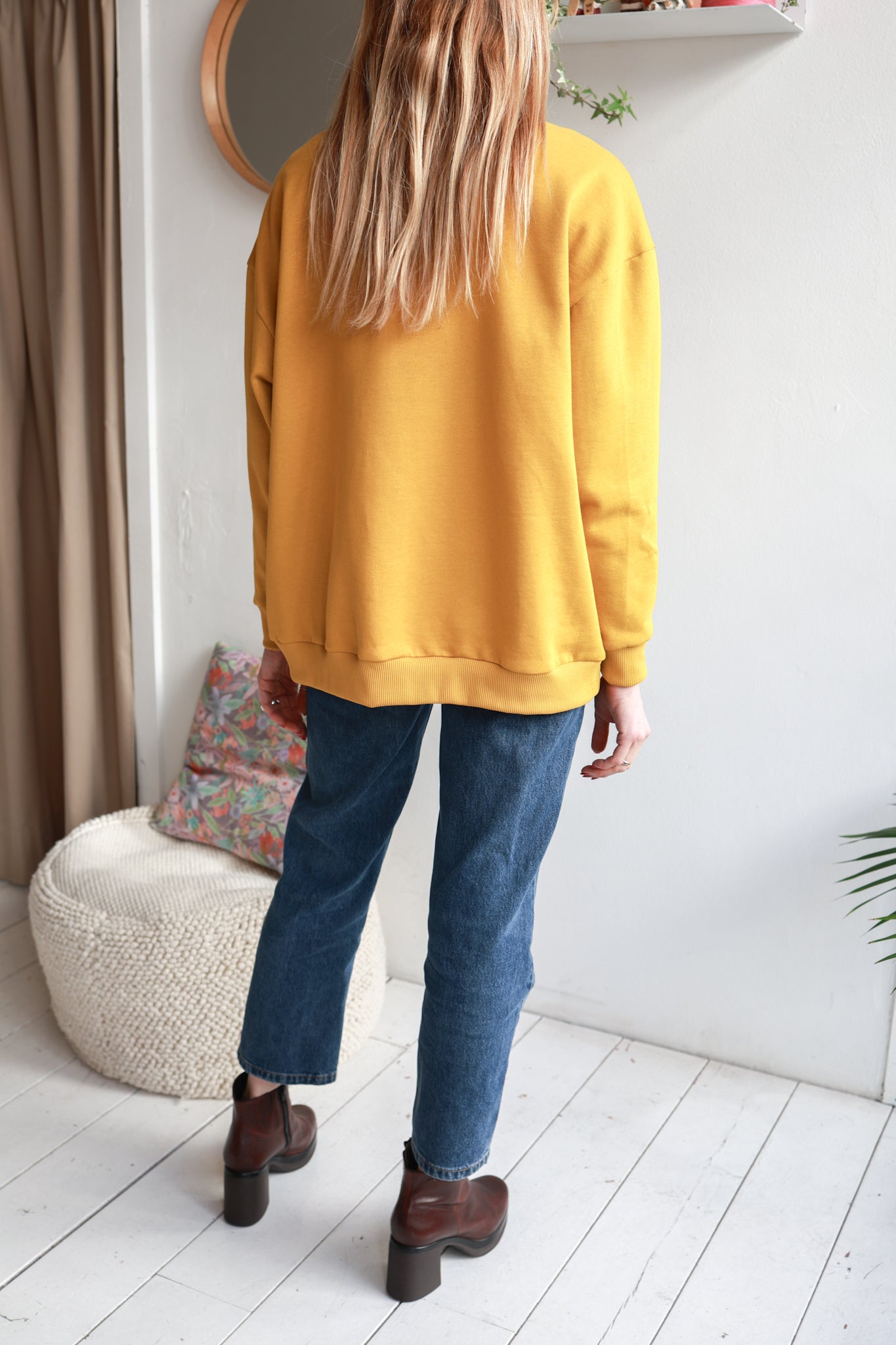 Organic cotton sweat women cardigan.