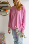 Women organic cotton round neck oversized sweatshirt.