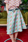 Kids organic cotton sweat flared skirt.