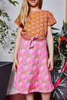 Kids organic cotton sweat flared skirt.