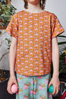 Kids unisex organic cotton stretch jersey t-shirt.