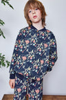 Kids organic cotton sweat bomber jacket.