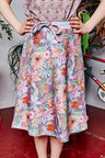 Kids organic cotton sweat flared skirt.