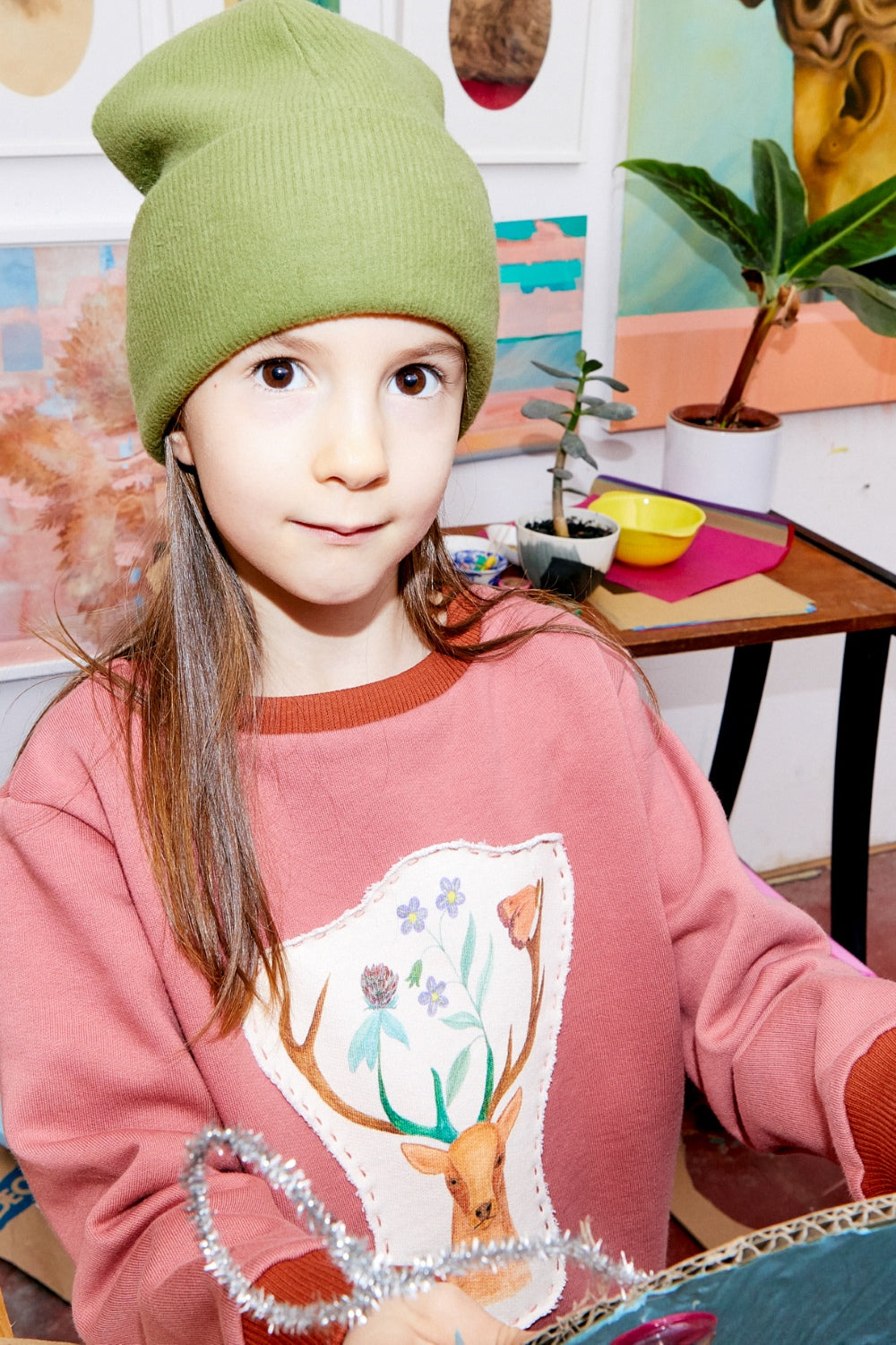 Girlish organic cotton sweatshirt.